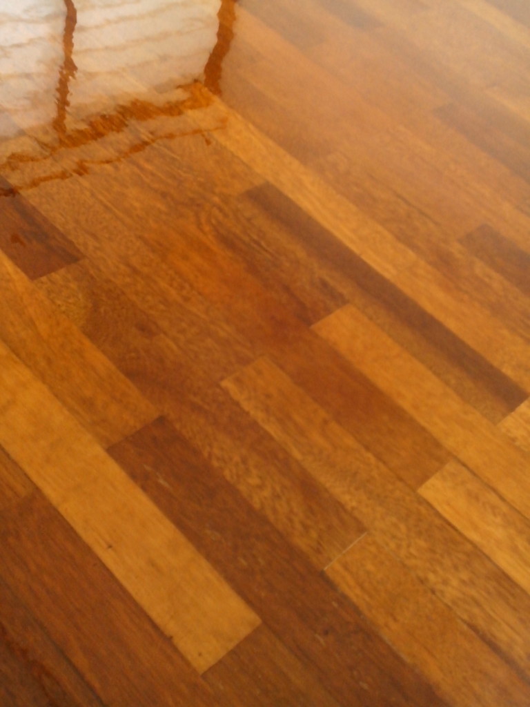 2' x 10' flooring - applying timber coat (Satin)